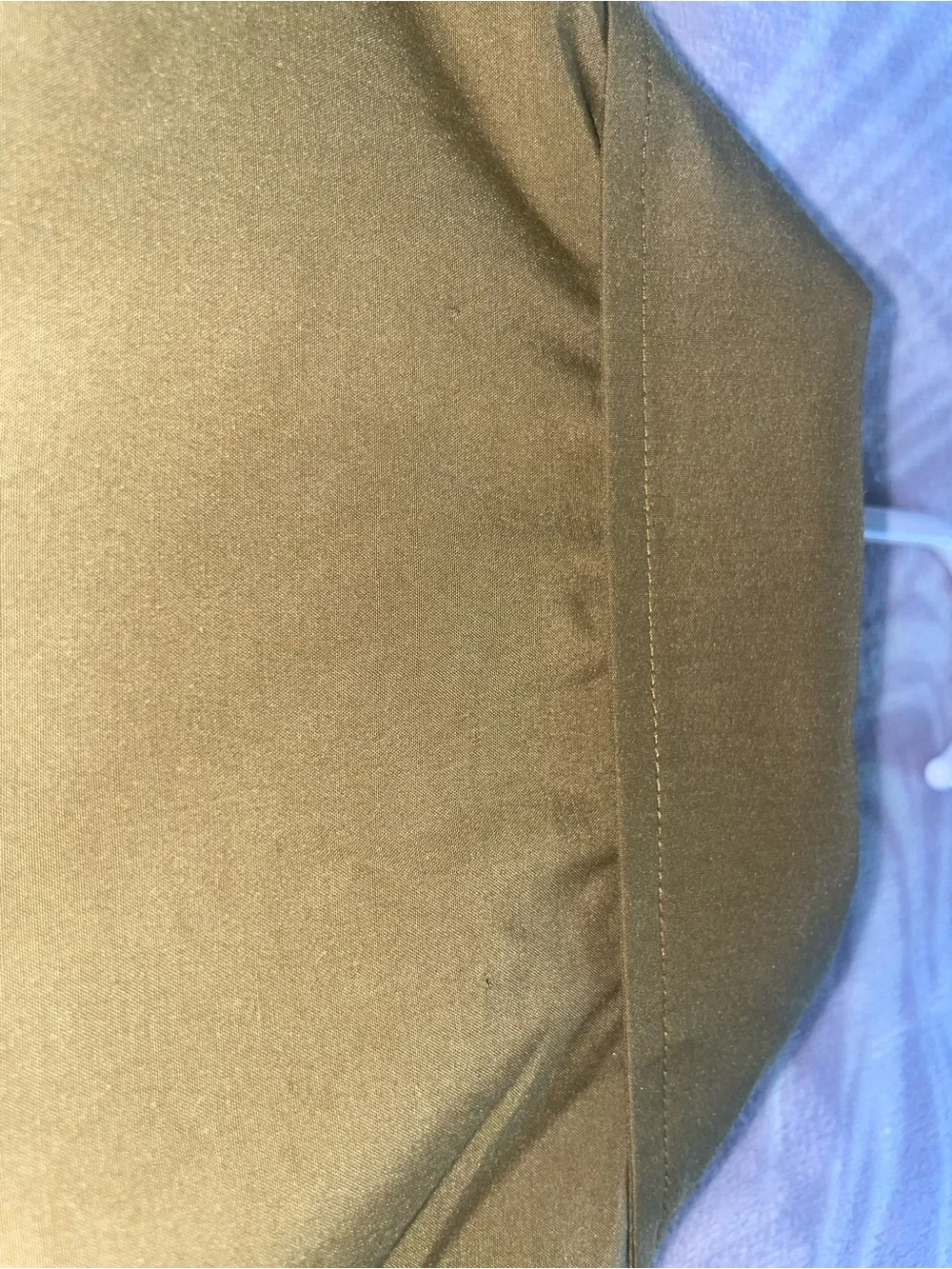 Michael Kors Olive Green Sleeveless Button-Front Crop Shirt